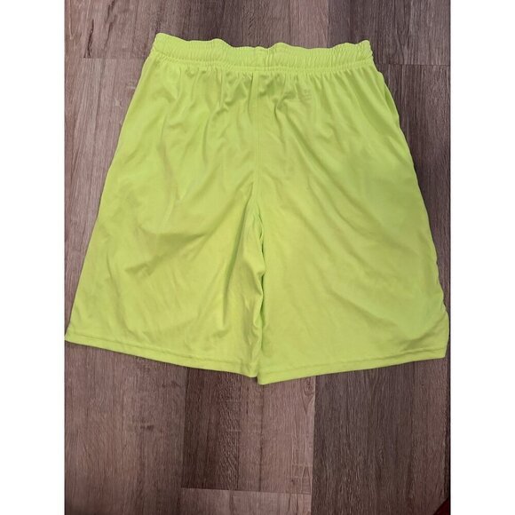 Under Armour Bright Yellow gym shorts size youth large - Picture 3 of 4